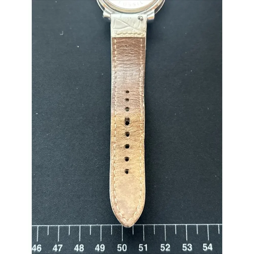 Fossil Silver Tone White Dial Women’s Multifunction Quartz Watch